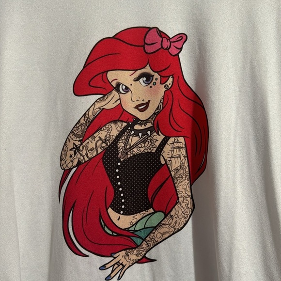 Tattooed Ariel white t-shirt - Picture 2 of 2
